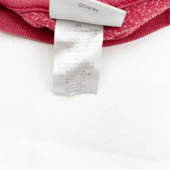 Disney Mickey Mouseketeer Sequin Sweatshirt Top Kids Size S Red Crew Neck Cotton - Picture 3 of 5